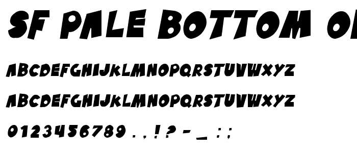 SF Pale Bottom Oblique font